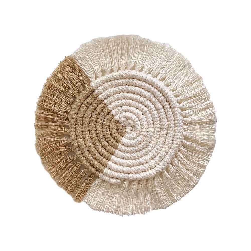 Bohemian Style Macrame Cup Pad Candle