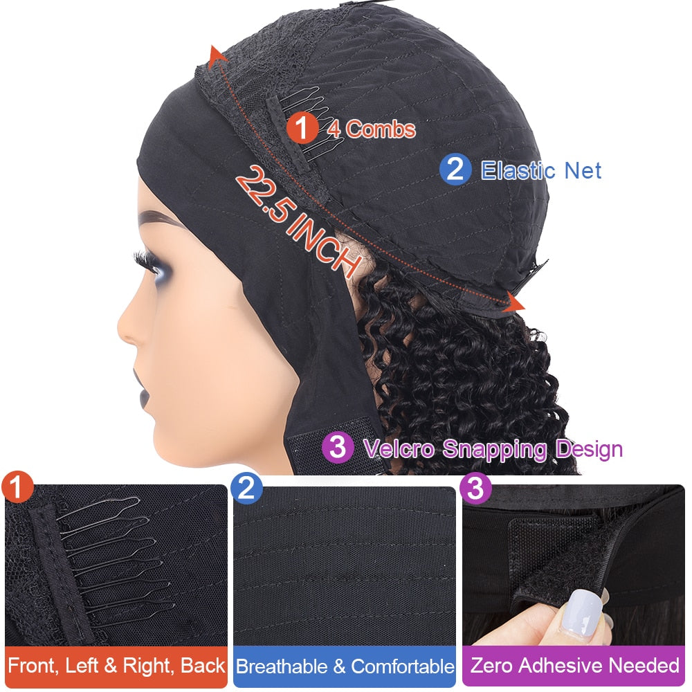 Human Hair Afro Kinky Headband Wig