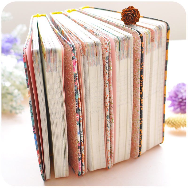 Diaries with Floral Patterned Faux Leather Cover