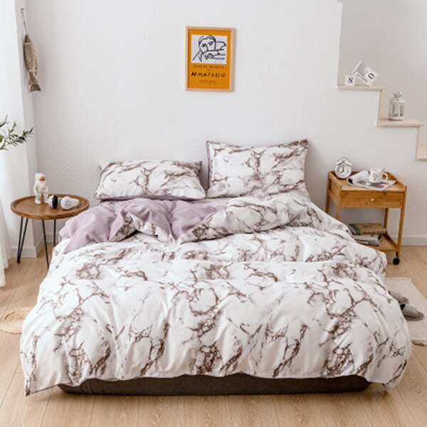 Bedding with Marble Texture