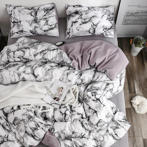 Bedding with Marble Texture