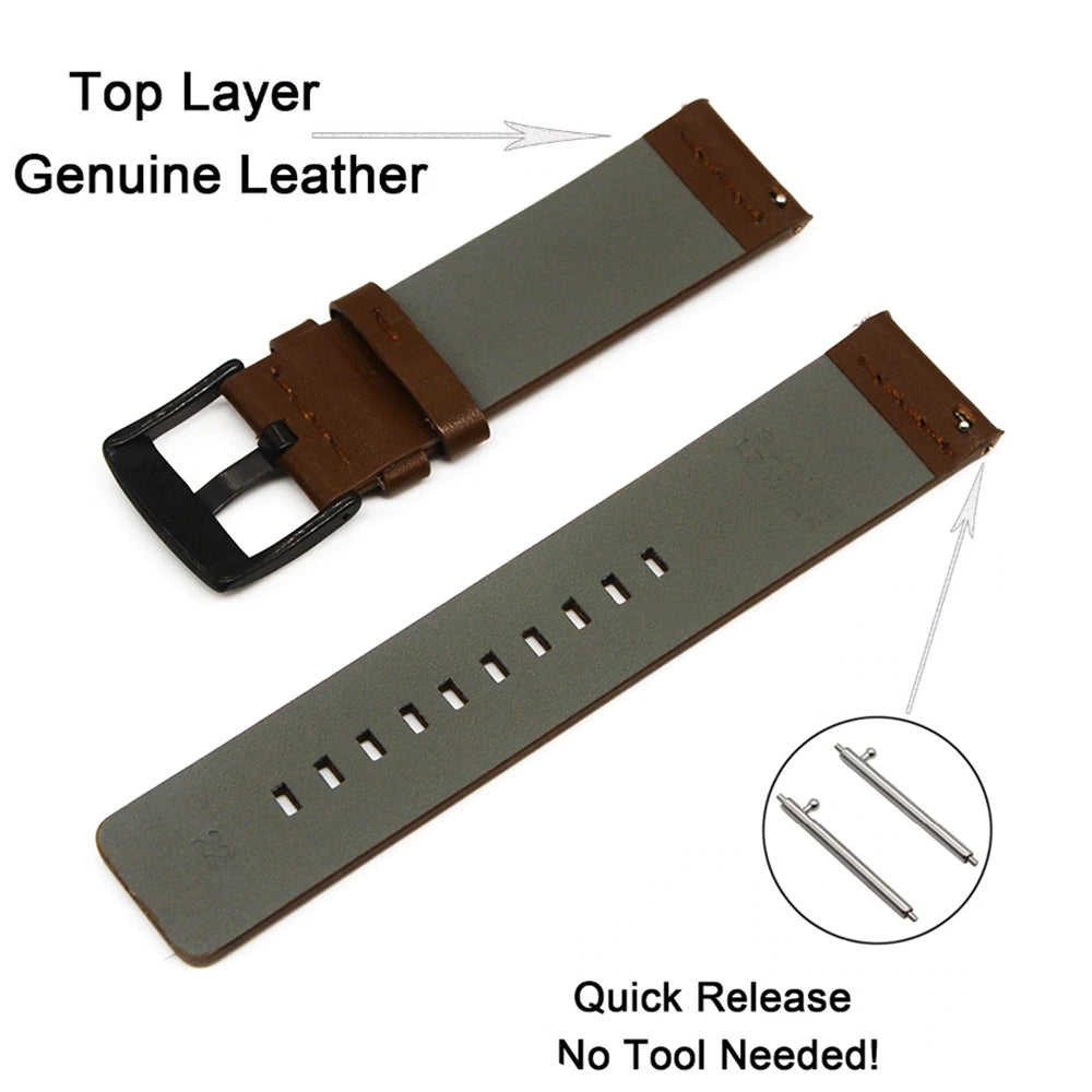 Genuine Leather Watch Band for Samsung Galaxy Watch