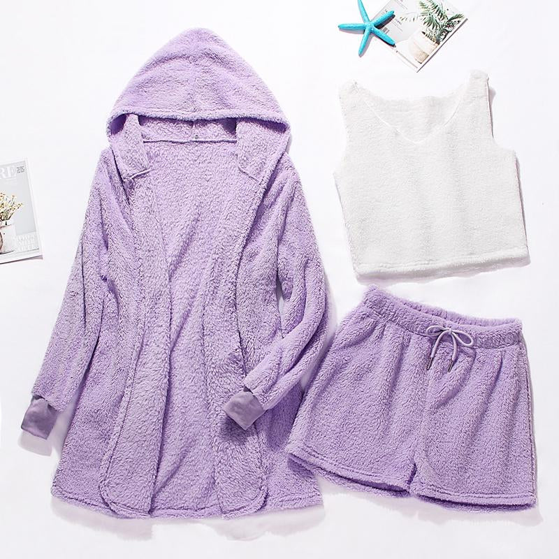 Winter Warm Flannel Pajamas Set for Women
