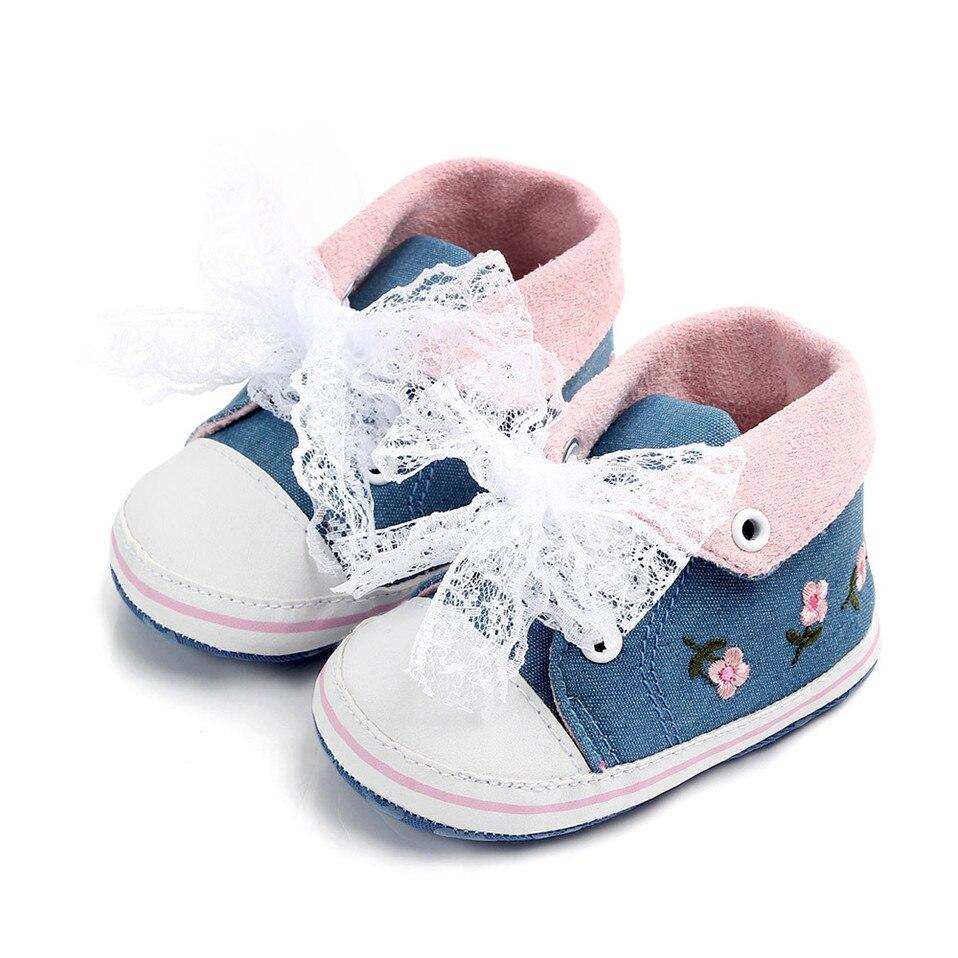 Girls' Cute Floral Cotton Sneakers