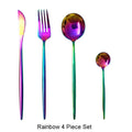 Two Tone Design 4 Pcs Cutlery Set