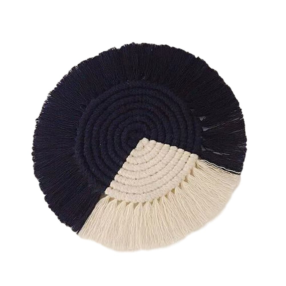 Bohemian Style Macrame Cup Pad Candle