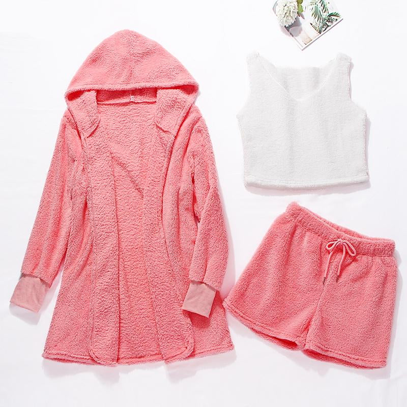 Winter Warm Flannel Pajamas Set for Women