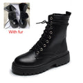 Women's Fashion Leather High Ankle Boots