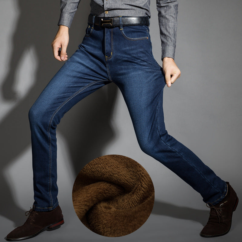 Men's Slim Fit Warm Jeans