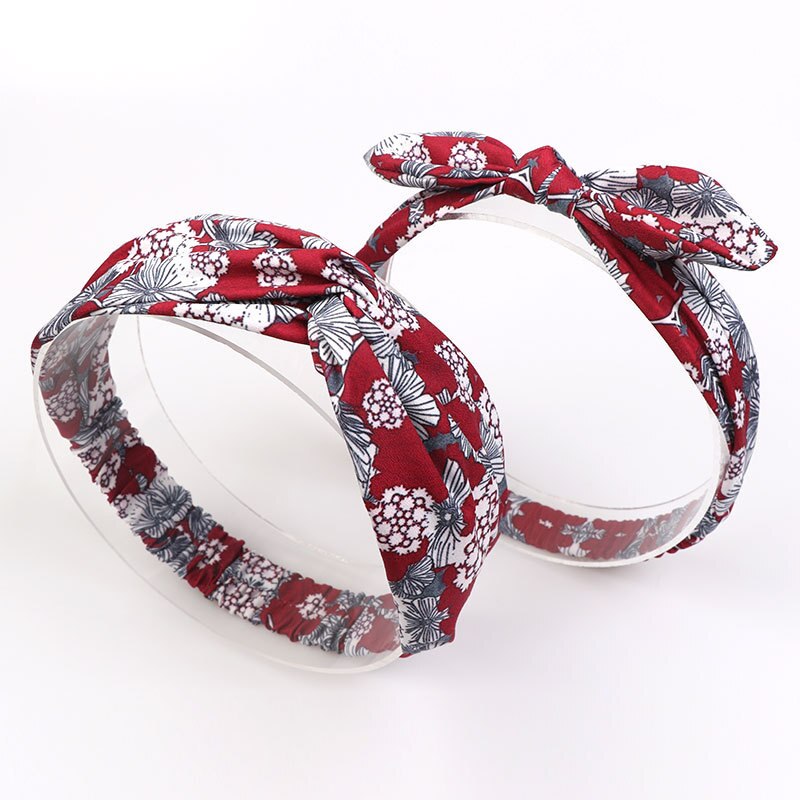 Floral Patterned Mother and Daughter Matching Headbands