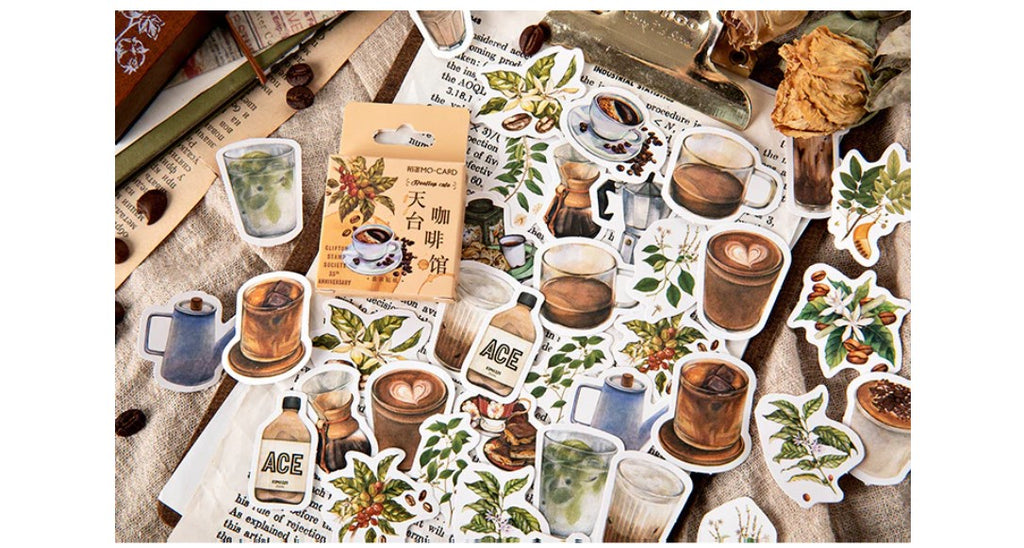 Coffee Stickers 45 Pcs Set