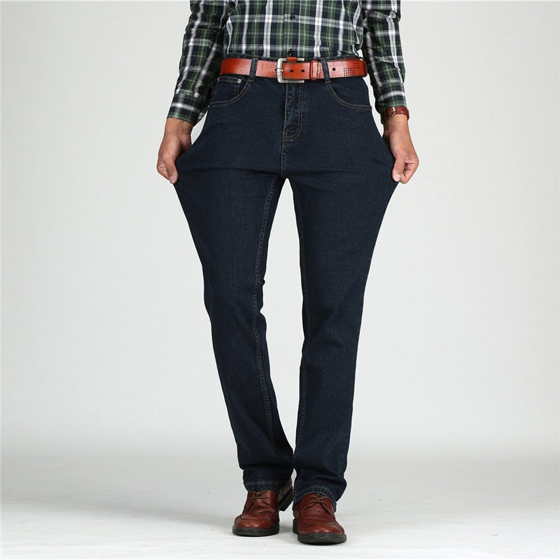 Men's High Waisted Thick Classic Jeans