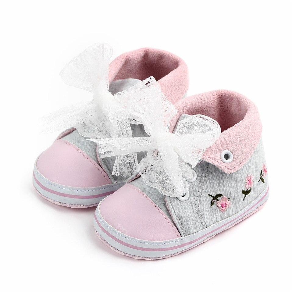 Girls' Cute Floral Cotton Sneakers