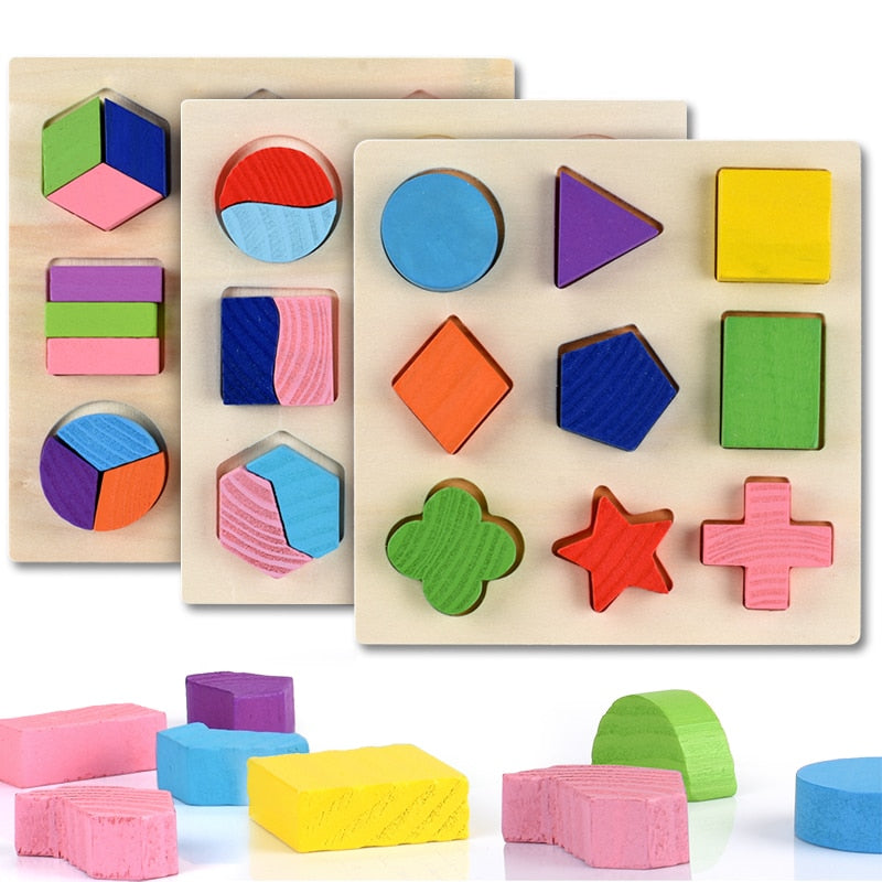 Geometric Educational Wooden Puzzle Toy