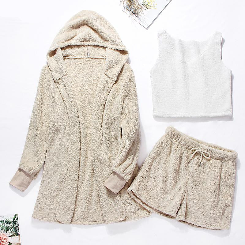 Winter Warm Flannel Pajamas Set for Women