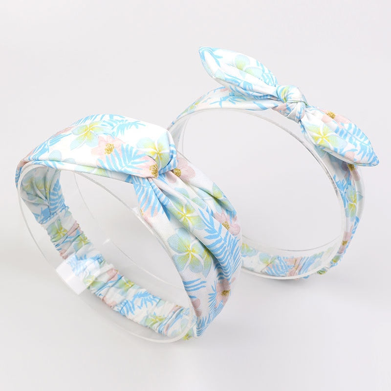 Floral Patterned Mother and Daughter Matching Headbands