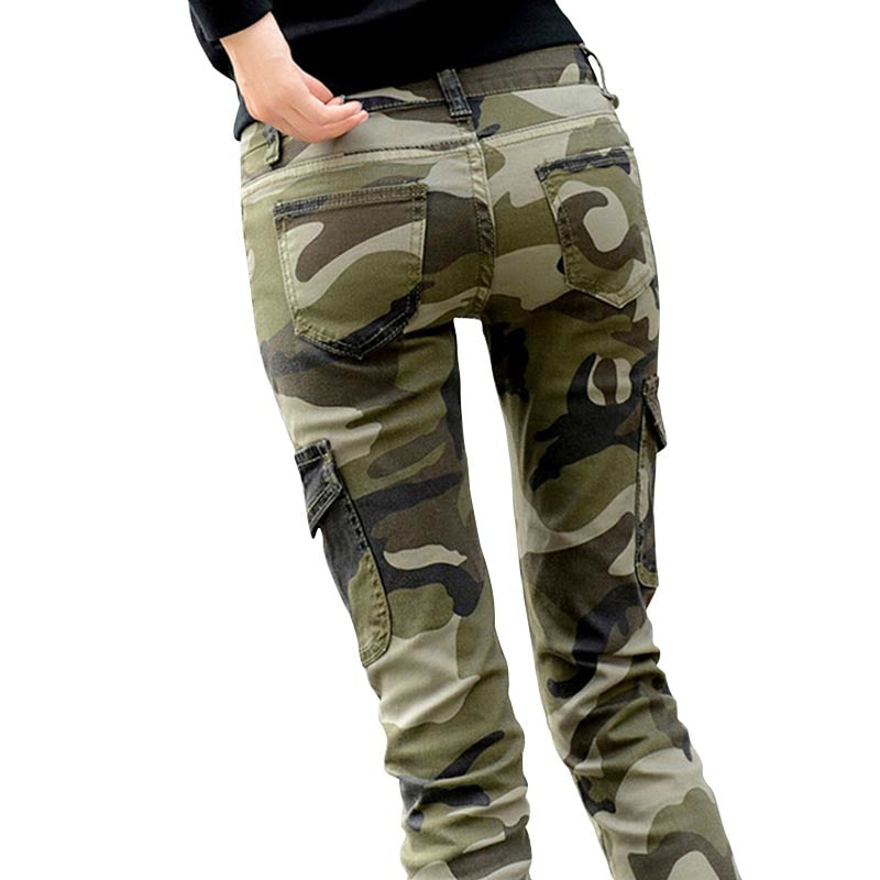 Cute Casual Camouflage Cotton Women's Pants