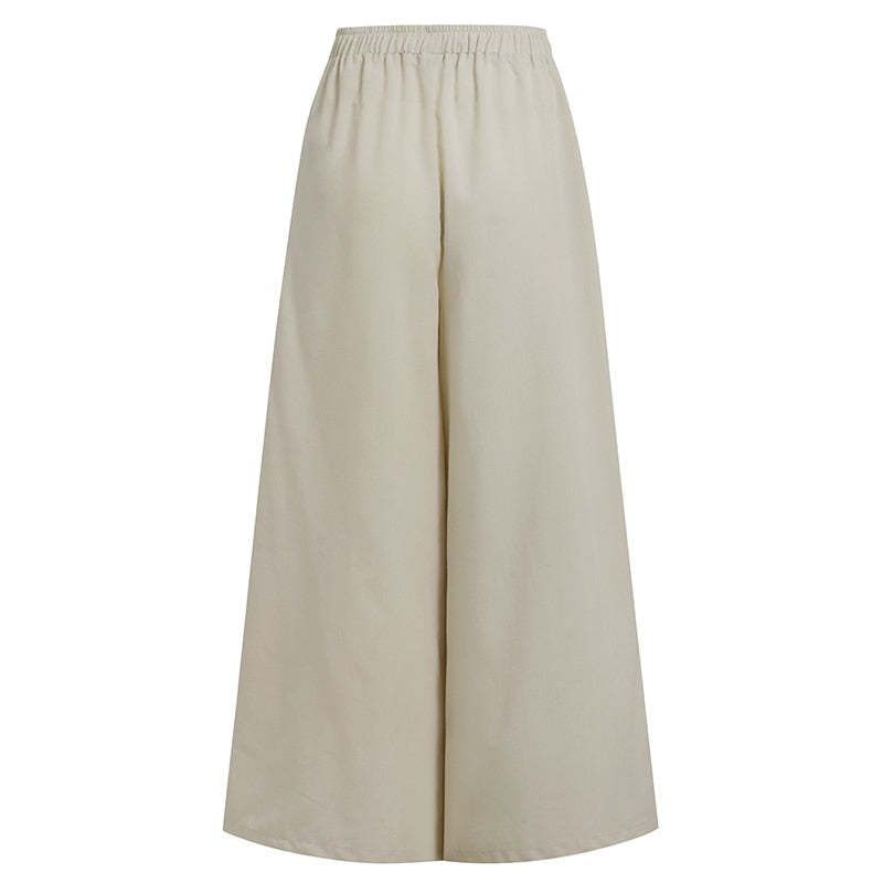 Women's Wide Leg Pants with Elastic Waist