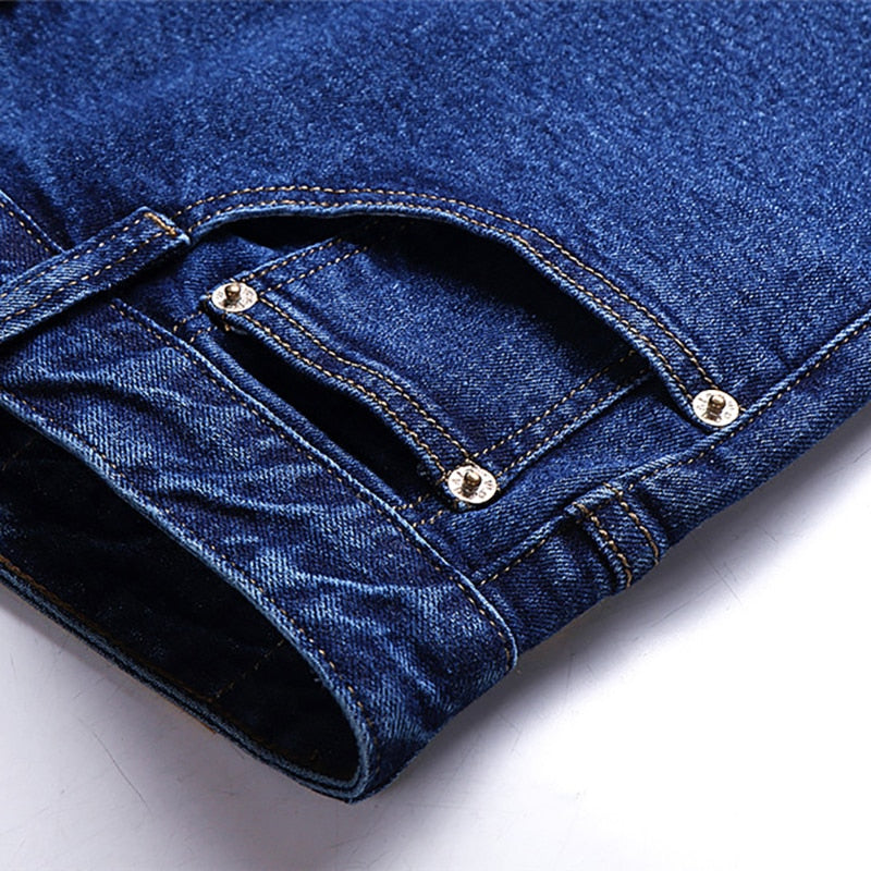 Men's High Waisted Thick Classic Jeans