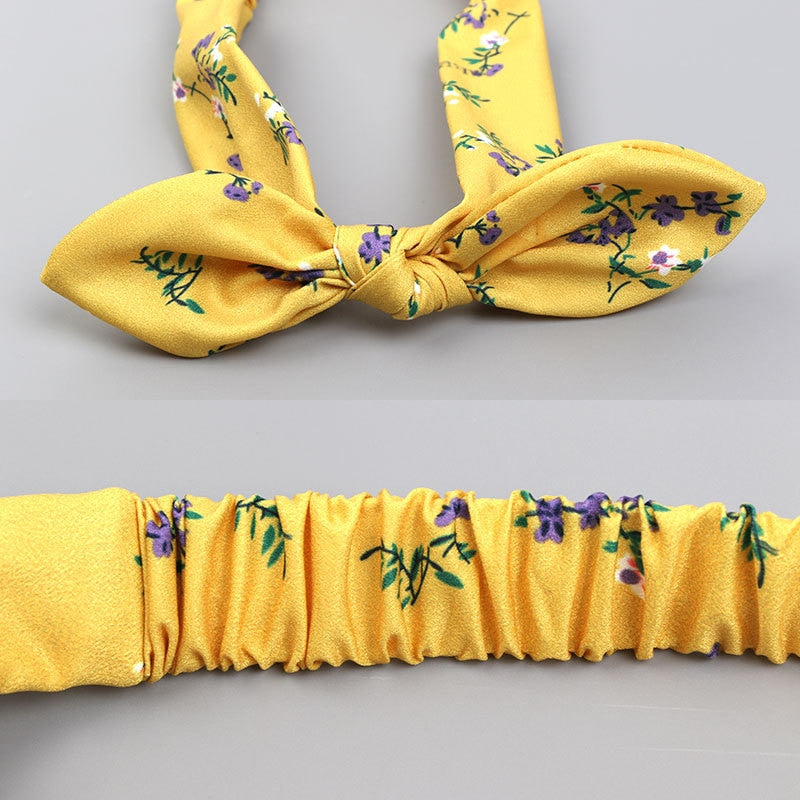 Floral Patterned Mother and Daughter Matching Headbands