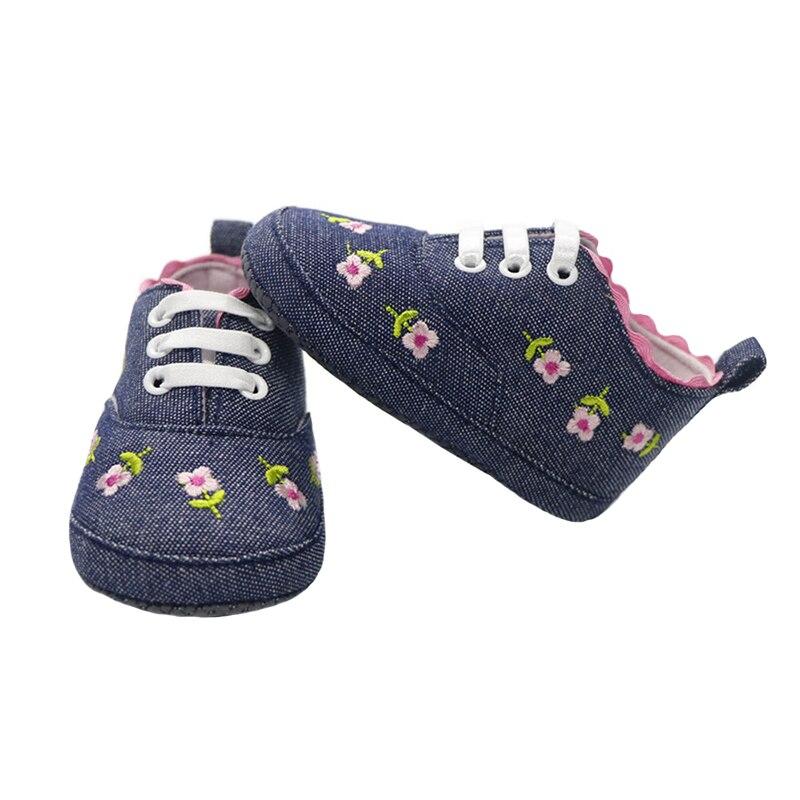 Girls' Cute Floral Cotton Sneakers