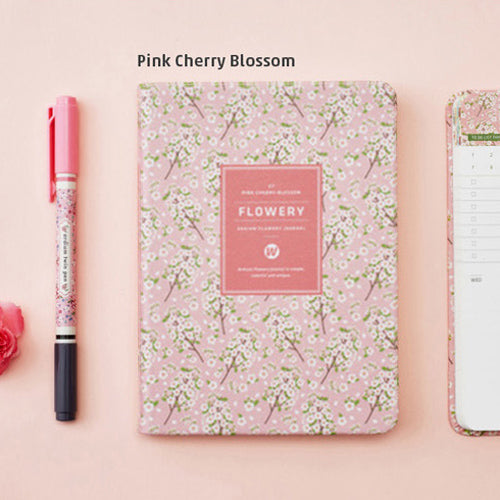 Diaries with Floral Patterned Faux Leather Cover