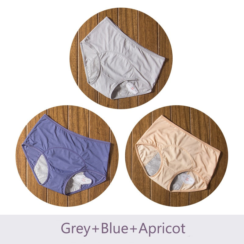 Women's Leak-Proof Menstrual Panties 3 pcs Set