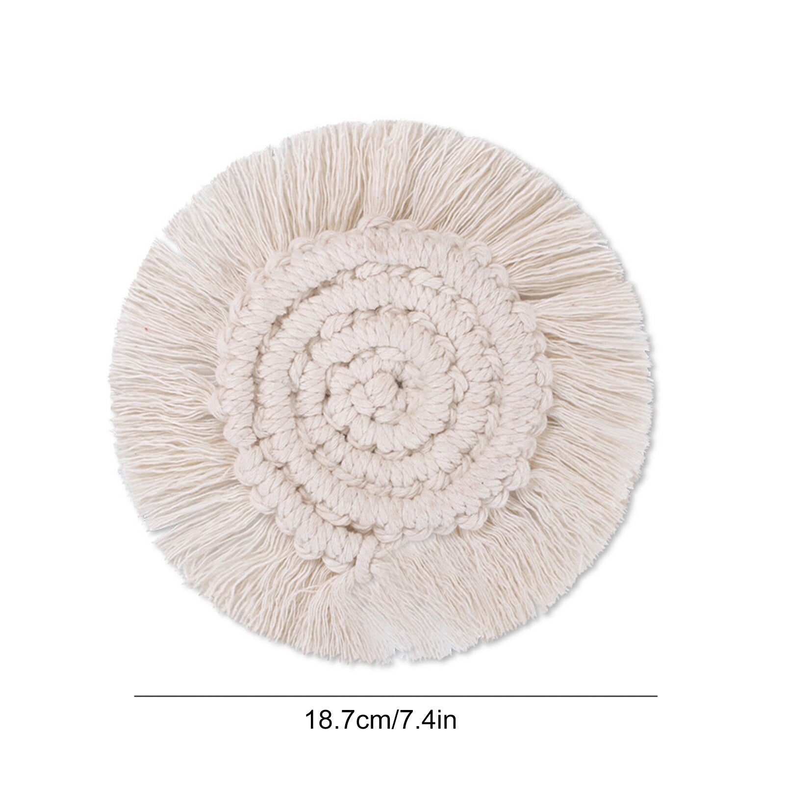 Bohemian Style Macrame Cup Pad Candle
