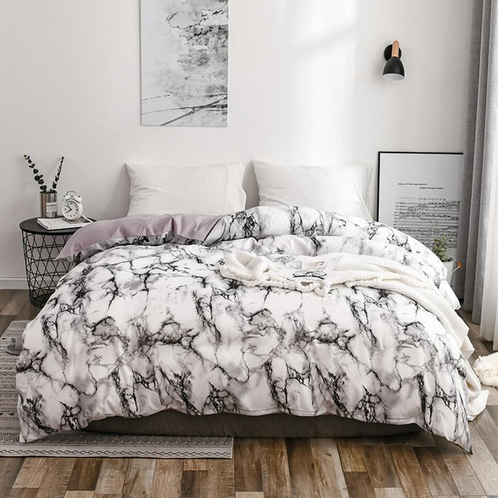 Bedding with Marble Texture