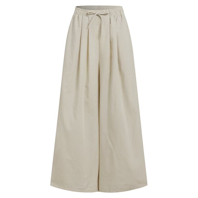 Women's Wide Leg Pants with Elastic Waist