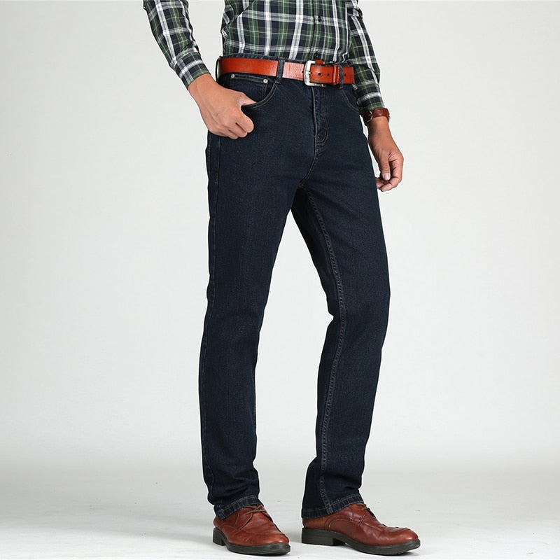 Men's High Waisted Thick Classic Jeans