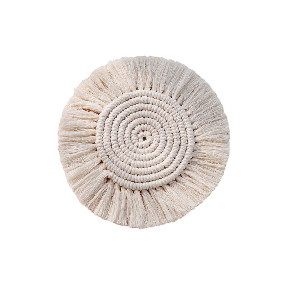 Bohemian Style Macrame Cup Pad Candle